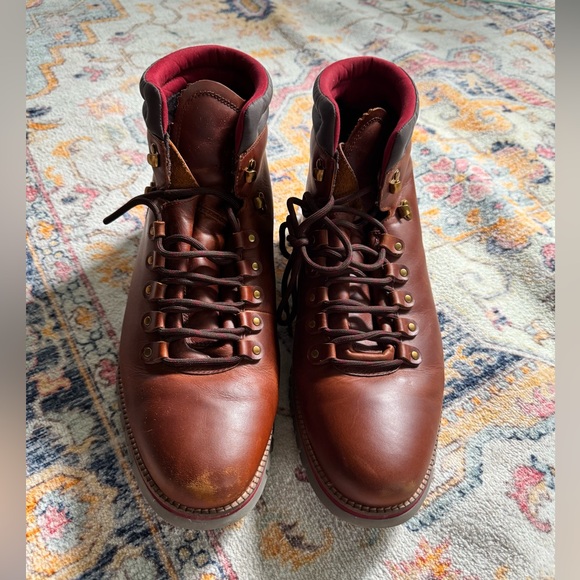 Cole Haan zero grand hiker WP Black Rugged Boots brown leather - Picture 1 of 6